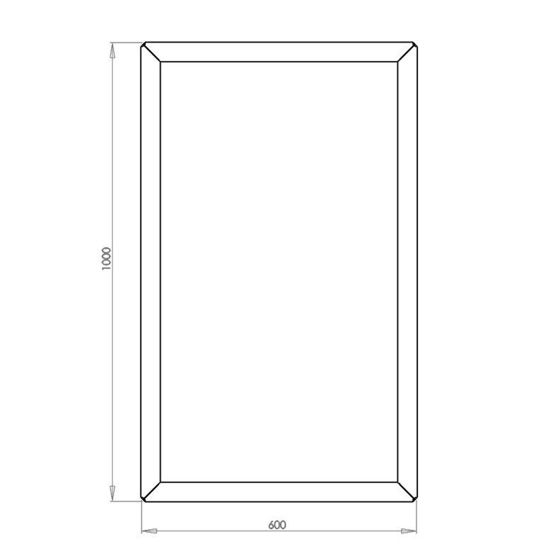 Donica stal malowana proszkowo Texas 60 x 100 cm