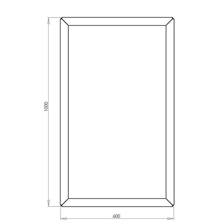 Donica ze stali corten Texas 60 x 100 cm