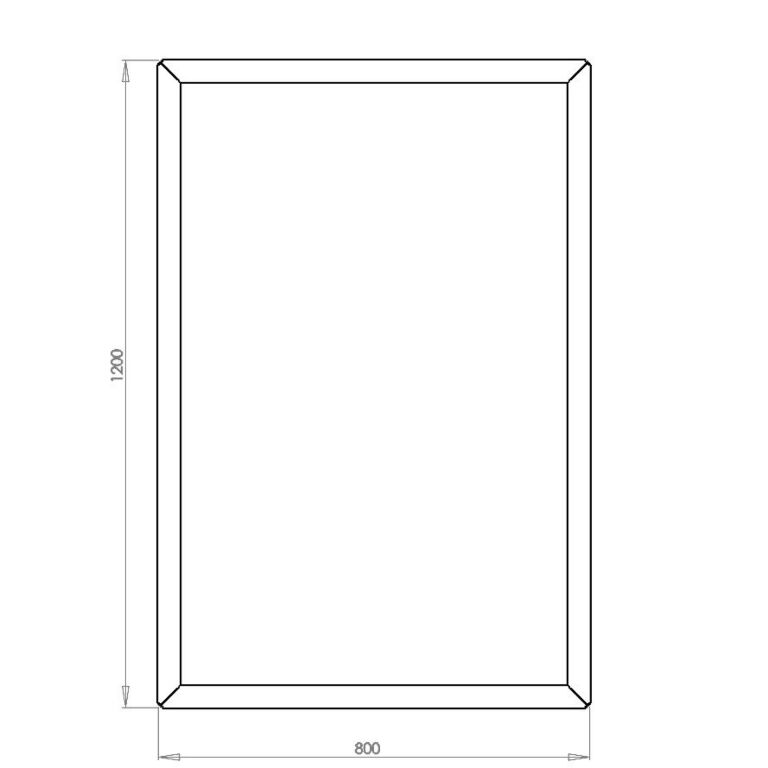 Donica stal malowana proszkowo Texas 80 x 120 cm