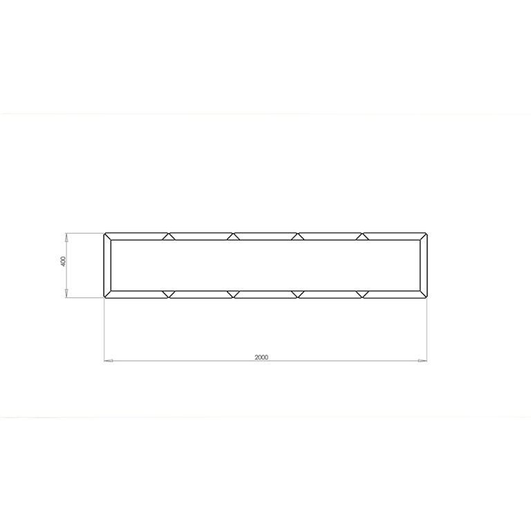 Donica stal malowana proszkowo Texas xxl 200 x 40 cm