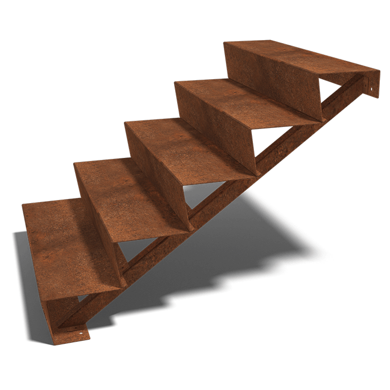 Schodyschodek stal corten New York 5 stopnie (szerokość 120 cm)
