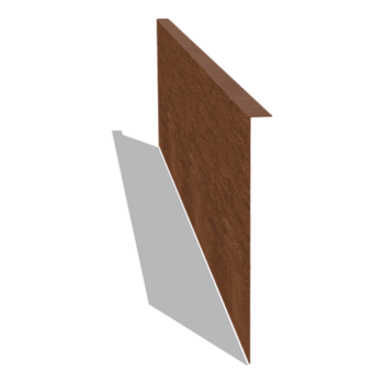Odgięte obrzeże ogrodowe ze stali corten 34 cm (długość 150 cm)