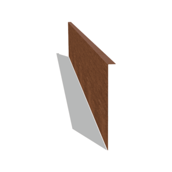 Odgięte obrzeże ogrodowe ze stali corten 34 cm (długość 240 cm)