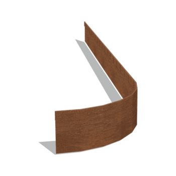 Zagięte obrzeże ogrodowe ze stali corten FLEX 13 cm (długość 150 cm)