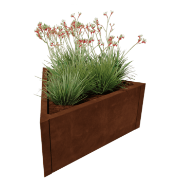 Donica ze stali corten Alaska równoboczny 80 cm