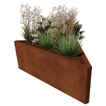 Donica ze stali corten Alaska równoramienny 112 cm