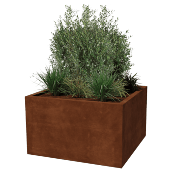 Spawana Donica ze stali corten Montana 100 x 100 x 60 cm