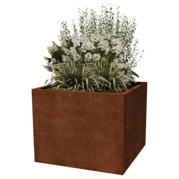 Spawana Donica ze stali corten Montana 100 x 100 x 80 cm