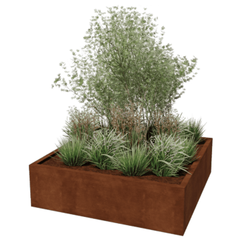 Spawana Donica ze stali corten Montana 140 x 140 x 40 cm
