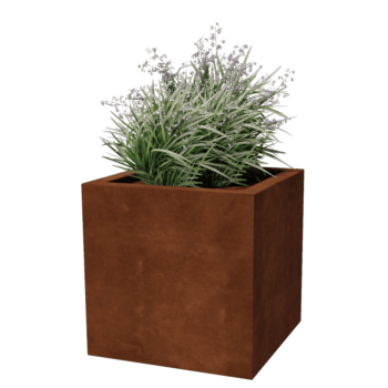 Spawana Donica ze stali corten Montana 50 x 50 x 50 cm
