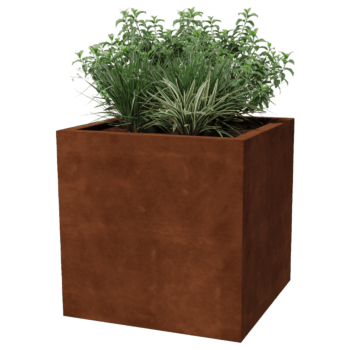 Spawana Donica ze stali corten Montana 70 x 70 x 70 cm