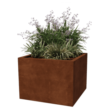Spawana Donica ze stali corten Montana 80 x 80 x 60 cm