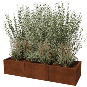 Donica ze stali corten Texas xxl 150 x 50 cm