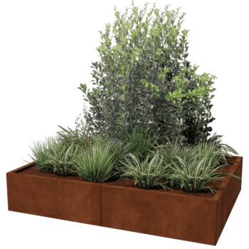 Donica ze stali corten Texas xxl 160 x 120 cm