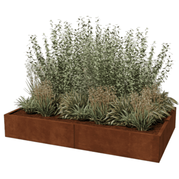 Donica ze stali corten Texas xxl 200 x 120 cm