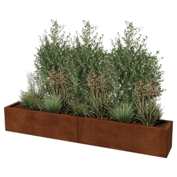 Donica ze stali corten Texas xxl 200 x 30 cm