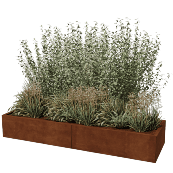 Donica ze stali corten Texas xxl 200 x 60 cm
