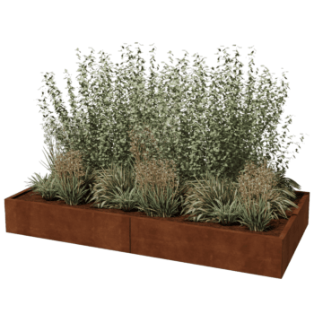 Donica ze stali corten Texas xxl 240 x 120 cm