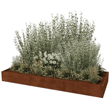 Donica ze stali corten Texas xxl 300 x 120 cm