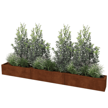 Donica ze stali corten Texas xxl 300 x 30 cm