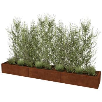 Donica ze stali corten Texas xxl 300 x 50 cm