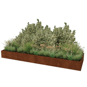 Donica ze stali corten Texas xxl 320 x 100 cm