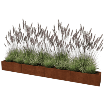 Donica ze stali corten Texas xxl 320 x 30 cm