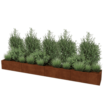 Donica ze stali corten Texas xxl 320 x 40 cm