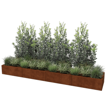 Donica ze stali corten Texas xxl 320 x 60 cm