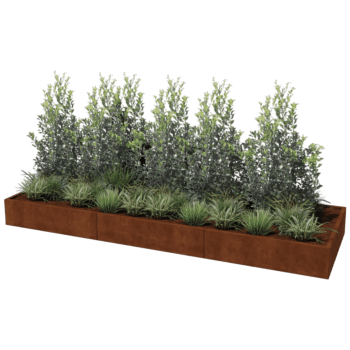 Donica ze stali corten Texas xxl 360 x 120 cm