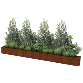 Donica ze stali corten Texas xxl 360 x 30 cm