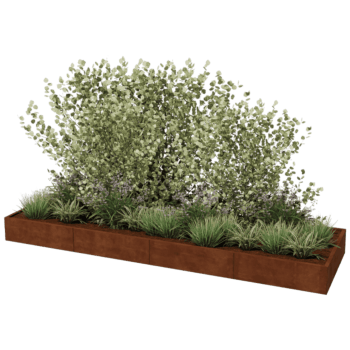 Donica ze stali corten Texas xxl 400 x 120 cm