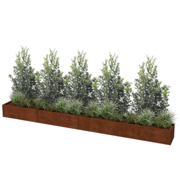 Donica ze stali corten Texas xxl 400 x 40 cm