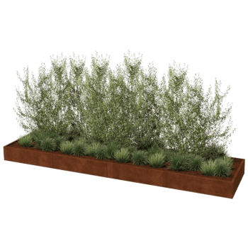 Donica ze stali corten Texas xxl 480 x 120 cm