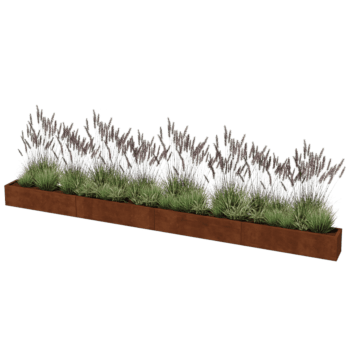 Donica ze stali corten Texas xxl 480 x 30 cm