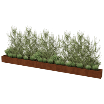 Donica ze stali corten Texas xxl 500 x 30 cm