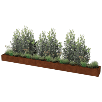 Donica ze stali corten Texas xxl 500 x 50 cm