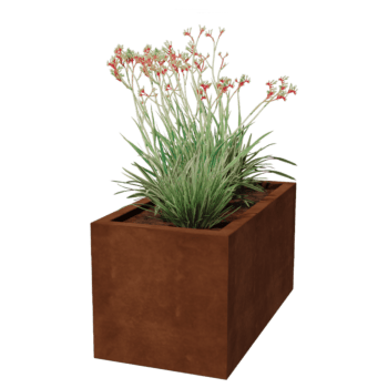 Spawana Donica ze stali corten Montana 100 x 50 x 50 cm