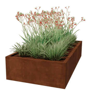 Spawana Donica ze stali corten Montana 200 x 100 x 40 cm