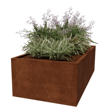 Spawana Donica ze stali corten Montana 200 x 100 x 60 cm