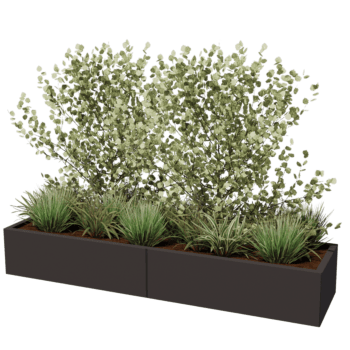 Donica stal malowana proszkowo Texas xxl 200 x 50 cm