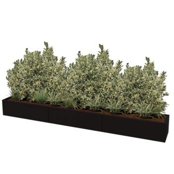 Donica stal malowana proszkowo Texas xxl 300 x 40 cm