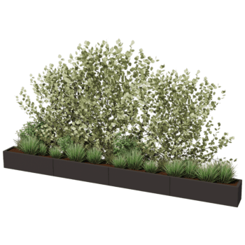Donica stal malowana proszkowo Texas xxl 400 x 30 cm