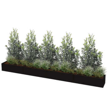 Donica stal malowana proszkowo Texas xxl 400 x 40 cm