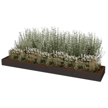 Donica stal malowana proszkowo Texas xxl 480 x 100 cm