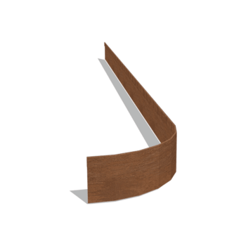 Zagięte obrzeże ogrodowe ze stali corten FLEX 13 cm (długość 240 cm)