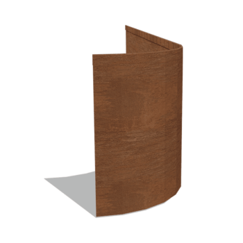 Zagięte obrzeże ogrodowe ze stali corten FLEX 45 cm (długość 150 cm)