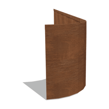 Zagięte obrzeże ogrodowe ze stali corten FLEX 45 cm (długość 240 cm)