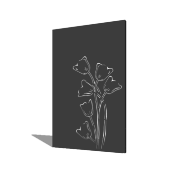 Tulipan asymetryczne malowany proszkowo 120 x 6 x 190 cm