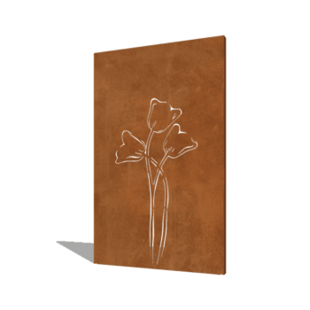 Tulipan symetryczne stal kortenowska 120 x 6 x 190 cm